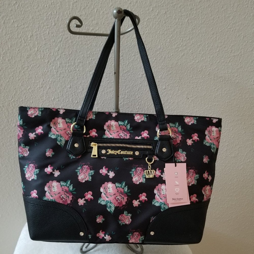 Juicy Couture Tote Black Rose